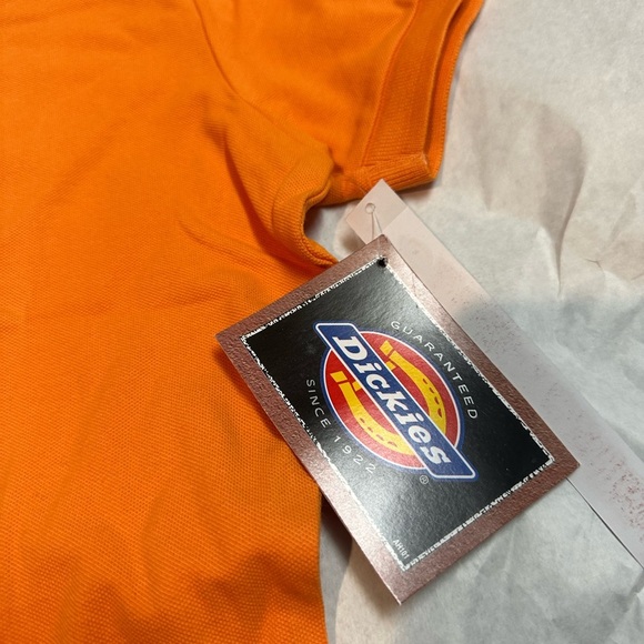 Dickies Orange Polo Shirt Classic Short Sleeve - Picture 4 of 9